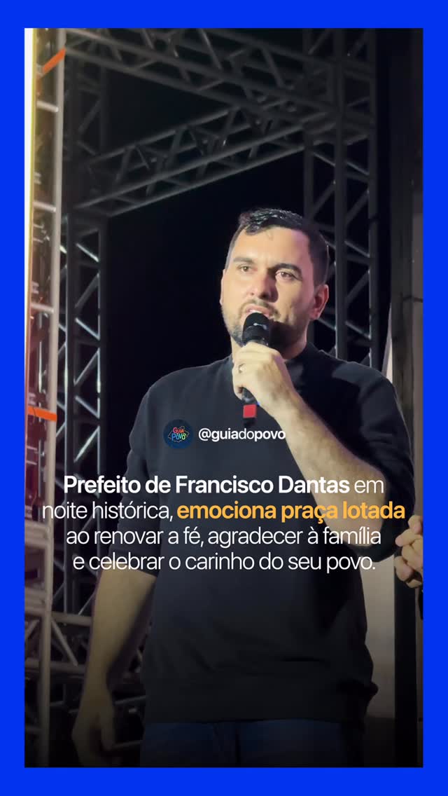 A vida é o nosso maior presente. 🙏🏼 A Francisco Dantas viveu hoje uma noite que ficará para a história. Com o coração cheio de gratidão e a fé renovada, o prefeito José Adolfo volt