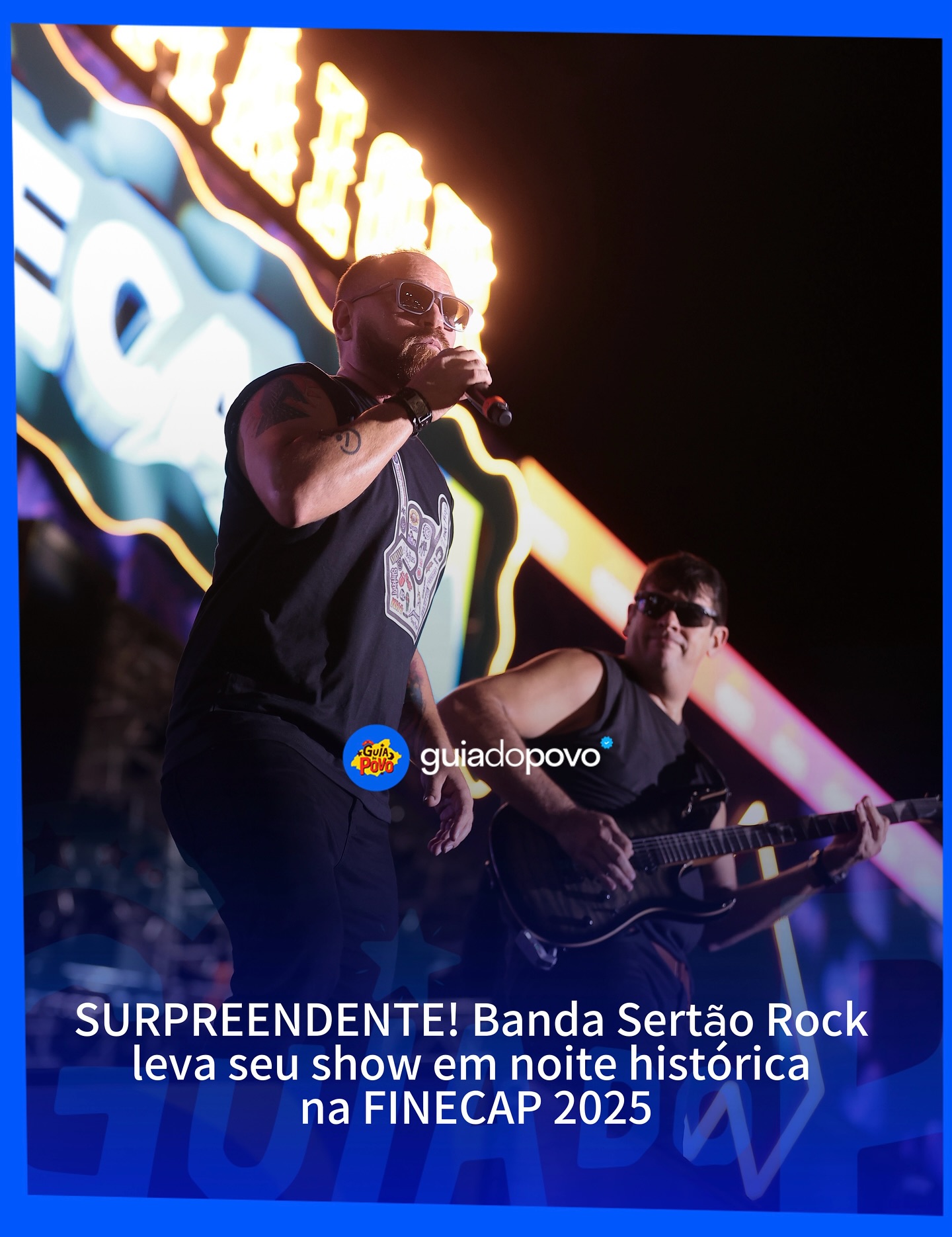 SURPREENDENTE! 🔥 A banda @bandasertaorock fez história na 4ª noite da FINECAP! 🎸 Orgulho pauferrense, o grupo vem crescendo cada vez mais e se consolidando como um dos grandes nome